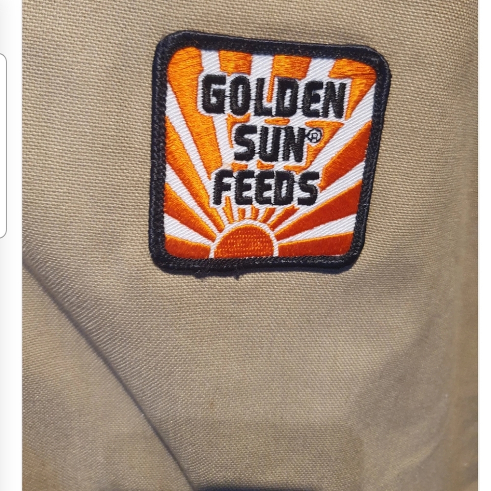 Golden Sun Feeds Vtg Farmer Canvas Jacket Made in USA.  XL